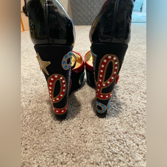 Christian Louboutin Multicolor Embellished Wedges - Picture 2 of 6